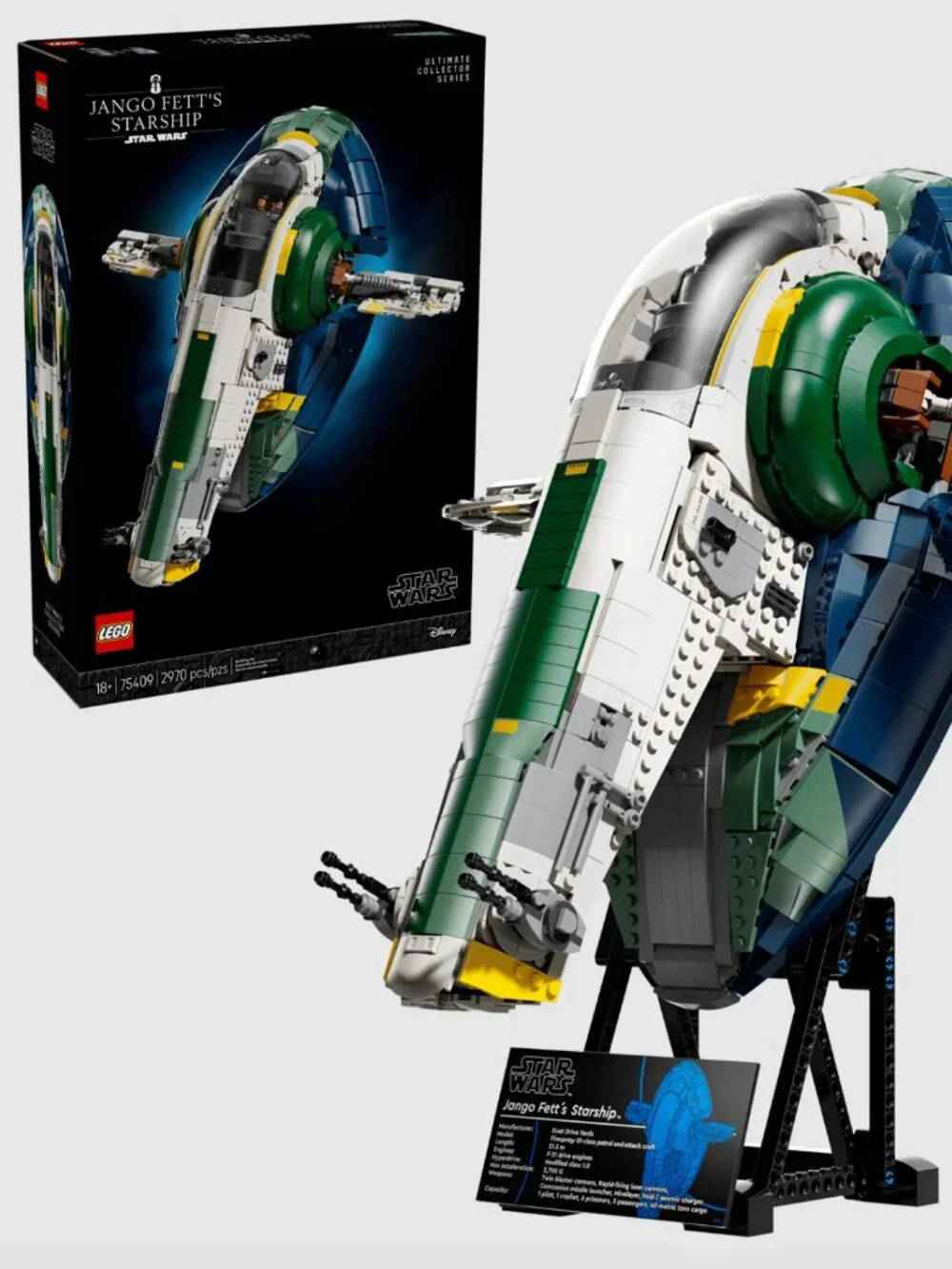 Lego Star Wars NEW Jango Fett's Firespray-Class Starship 75409